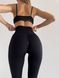 Лосини в рубчик з push-up ефектом, Чорний, Чорний, S-M Г021 фото 2